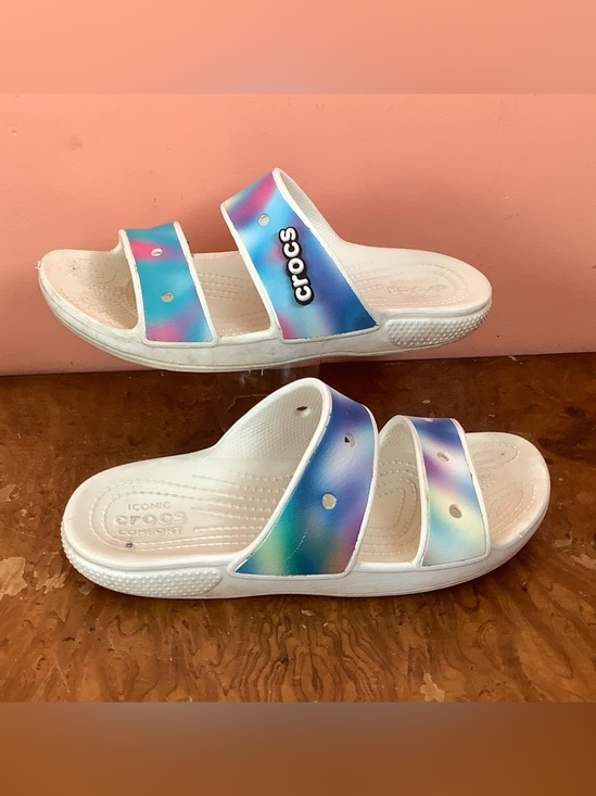 CROCS Shoes - Classic Crocs Women’s Size 7 Solarized Tie Dye Two-Strap Sandals